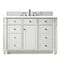 James Martin Vanities Bristol 48in Single Vanity, Bright White w/ 3 CM White Zeus Quartz Top 157-V48-BW-3WZ - alternate 1